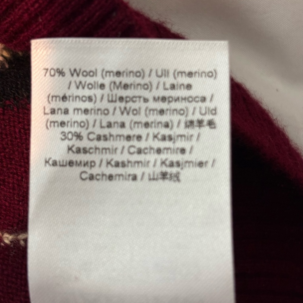 GANNI Argyle Wool-Cashmere Cardigan - Picture 10 of 10